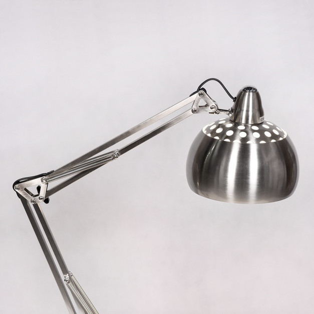 Metal silver table lamp, office desk lamp, modern design - RIGORRIA - Lumina Deco image 4
