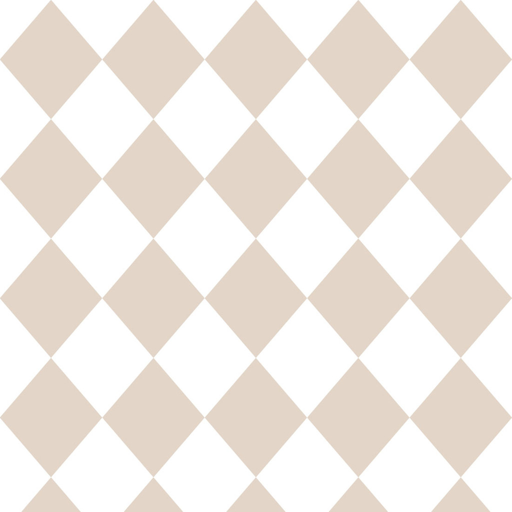 Tapeta w ROMBY biało-beżowa - Dekoori zdjęcie 1