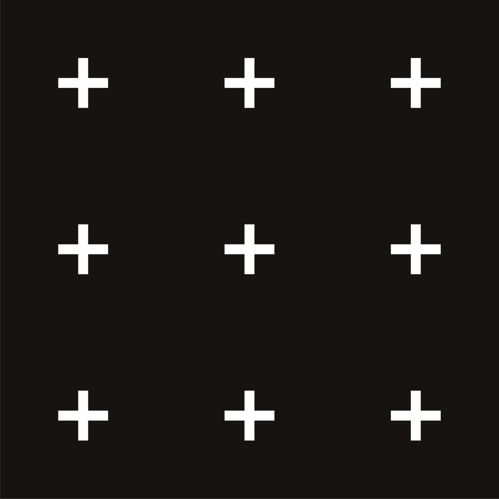 Čierna tapeta s bielymi krížikmi, plusmi (verzia čierno-biela) - Dekoori obrázok 1