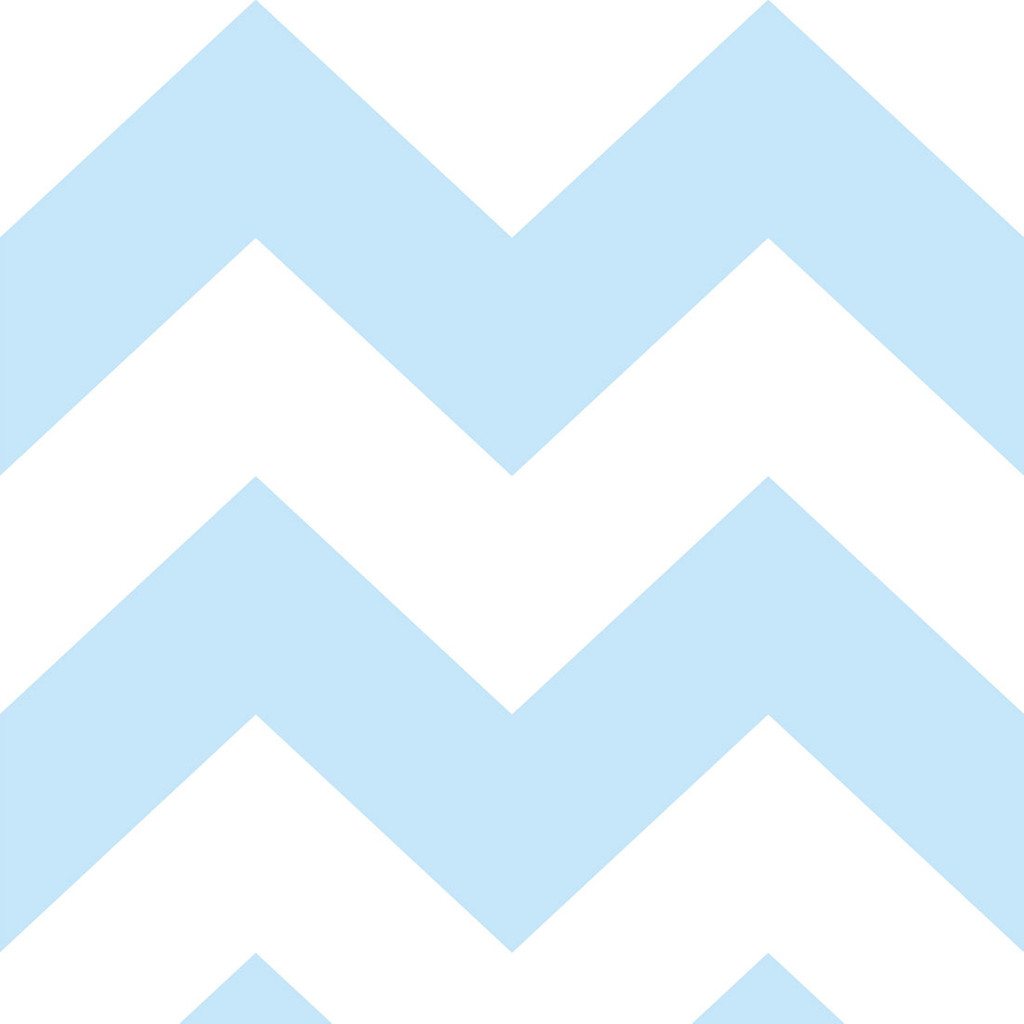 Tapeta bílo-blankytně modrá, světle modrá, se vzorem cik cak 46 cm - Dekoori obrázek 1