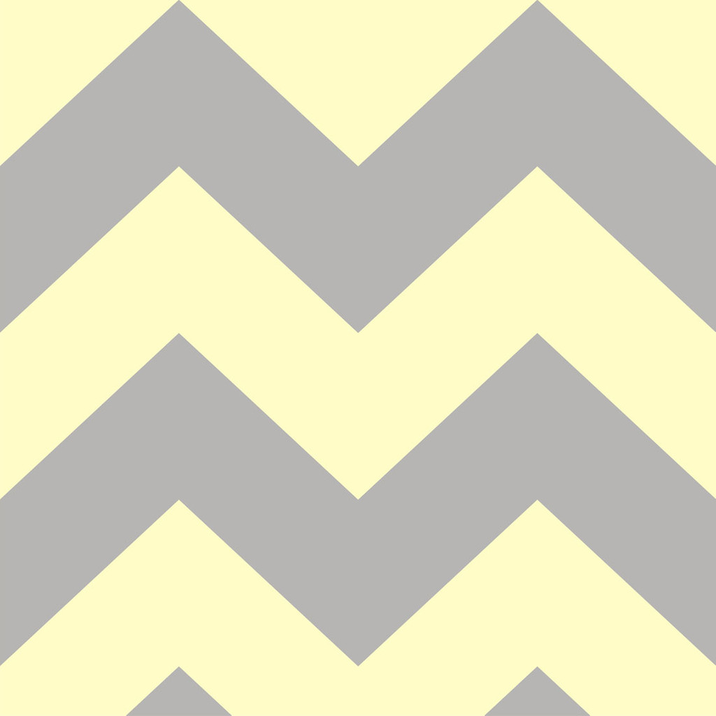 Grey and light-yellow 46 cm chevron wallpaper - Dekoori image 1