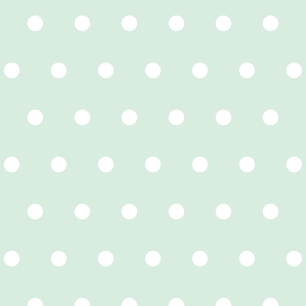 Mint and white 5 cm dots wallpaper - Dekoori image 1