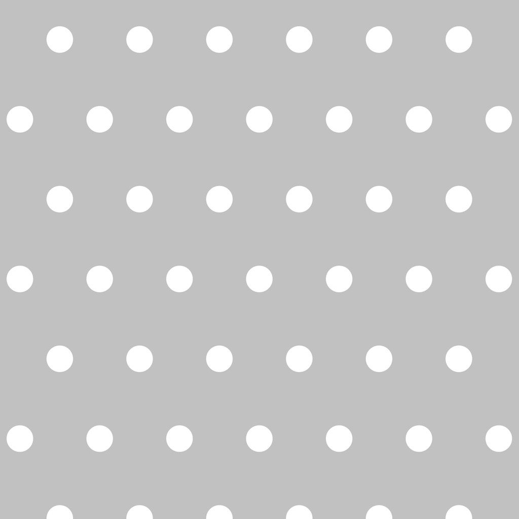 Sivá tapeta s bielymi bodkami, bodky 5 cm - Dekoori obrázok 1