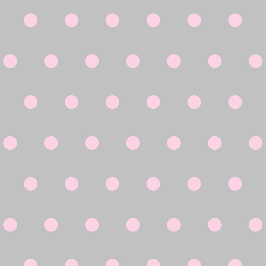 Grey and pink 5 cm dots wallpaper - Dekoori image 1