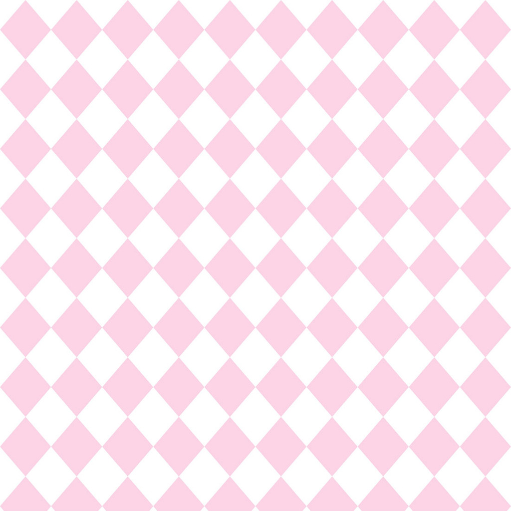 White and light pink mini harlequin wallpaper - Dekoori image 1