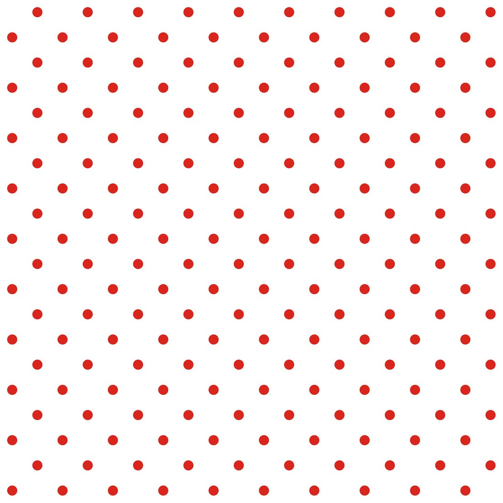 White and mini 2 cm red dots wallpaper - Dekoori image 1