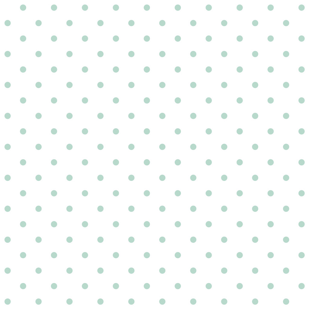 White and mint mini 2 cm dots wallpaper - Dekoori image 1