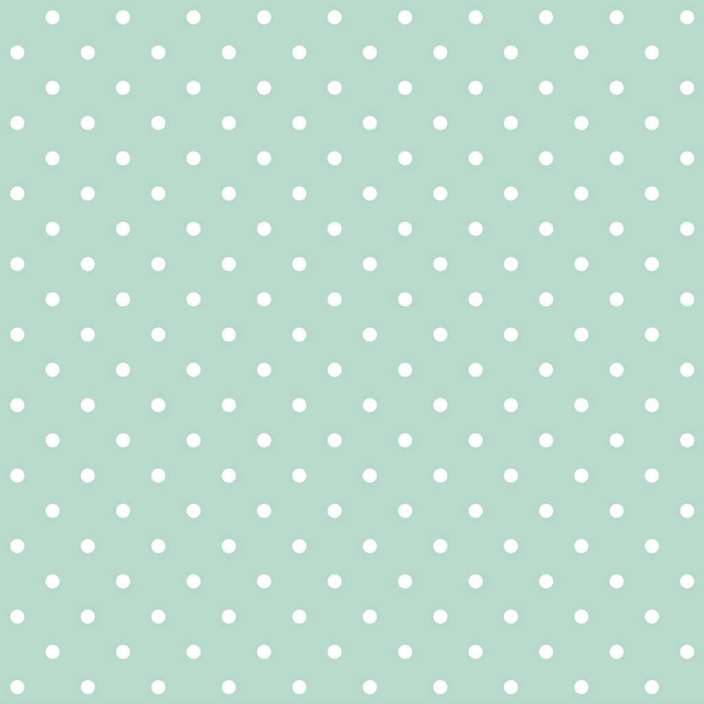 Miętowa tapeta w małe białe kropki, groszki, polka dot 2 cm - Dekoori zdjęcie 1