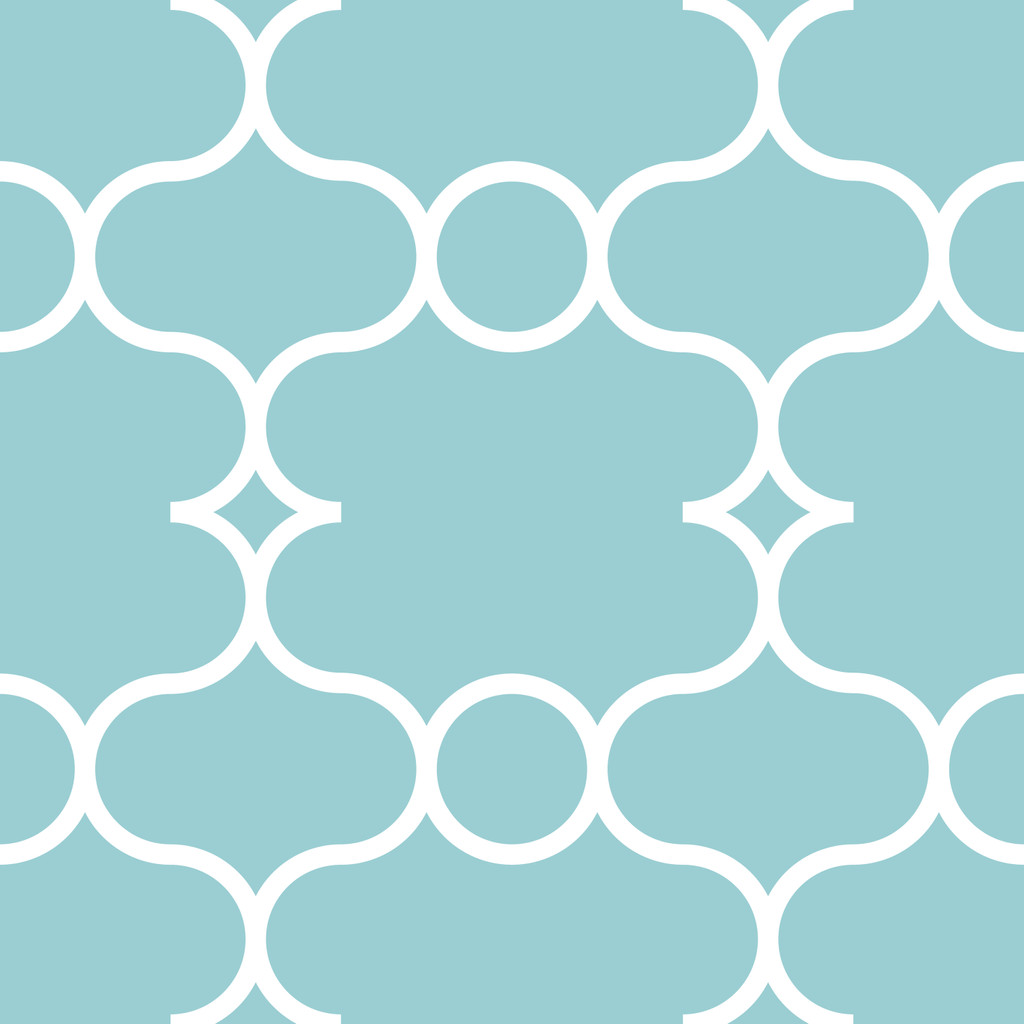 Blue and white Arabic pattern wallpaper - Dekoori image 1