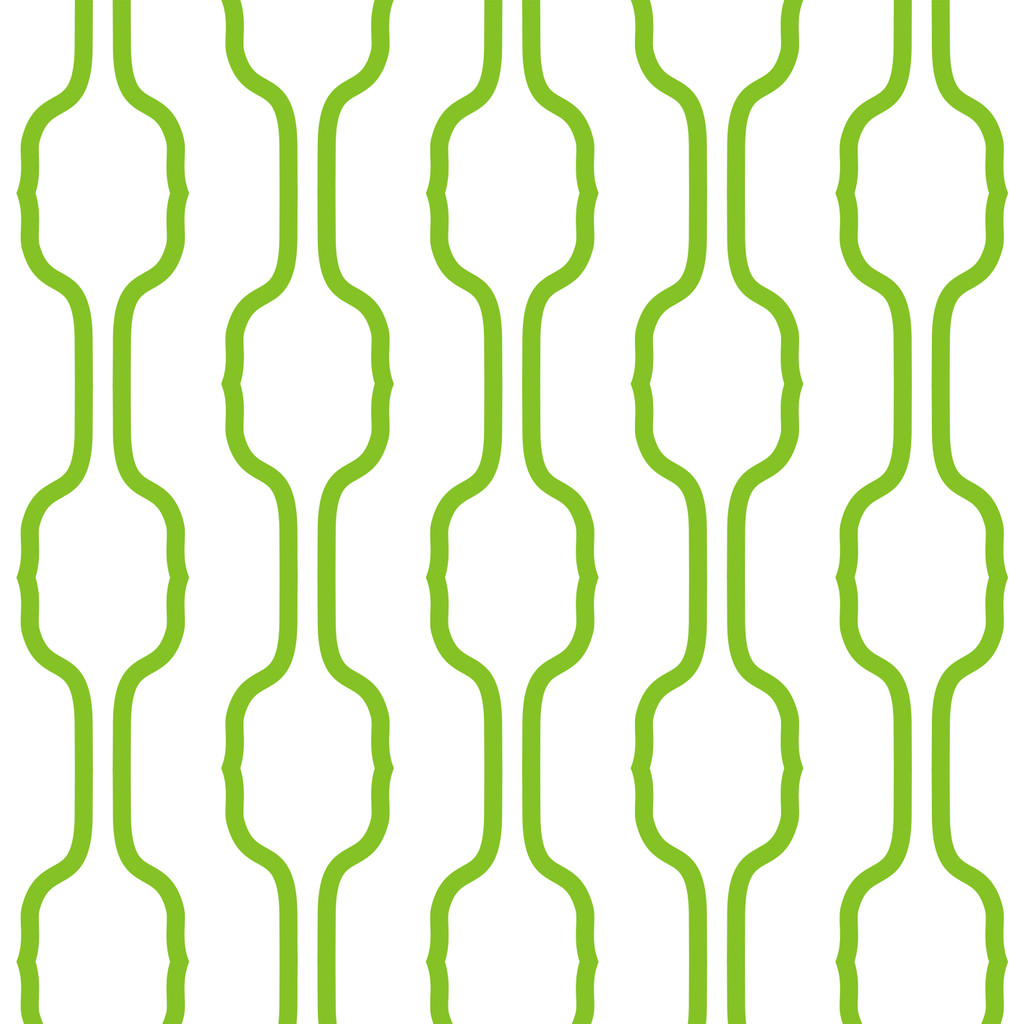 White and green vertical decorative patterns wallpaper - Dekoori image 1