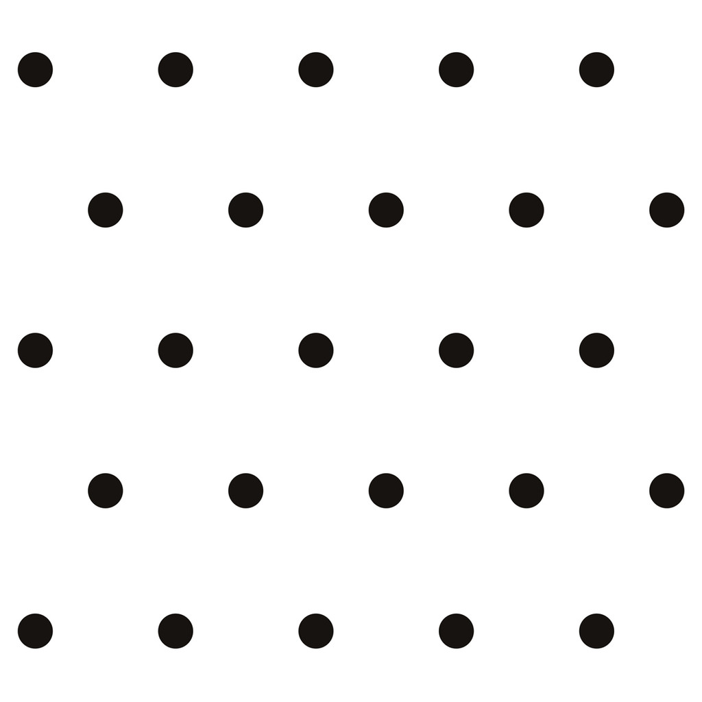 White and black 5 cm dots wallpaper - Dekoori image 1