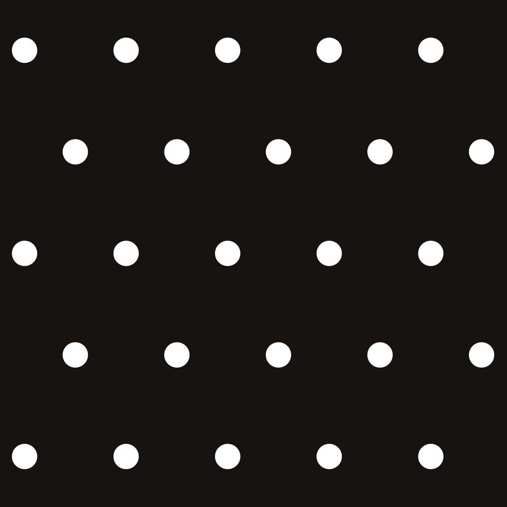 Tapeta czarna w białe kropki, groszki, grochy 5 cm - Dekoori zdjęcie 1