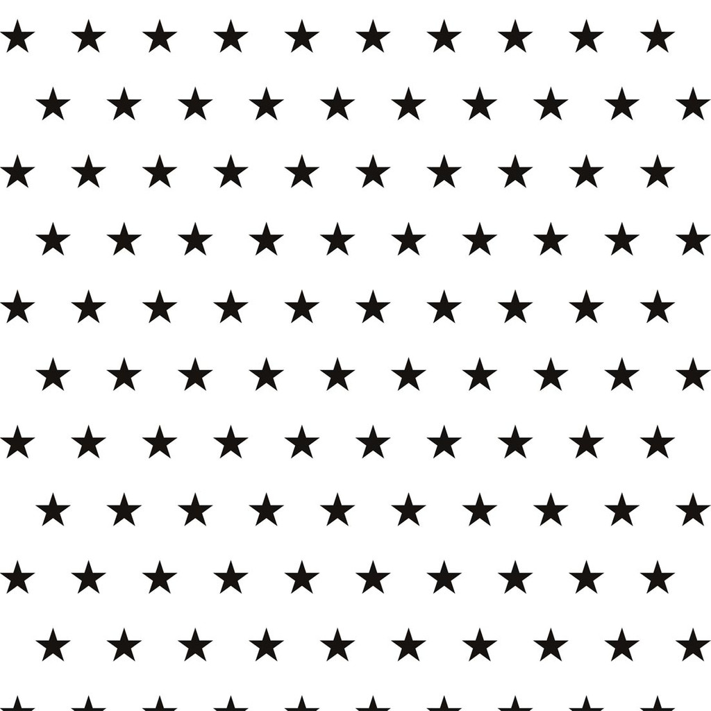 Biela tapeta s čiernymi hviezdami 5 cm - Dekoori obrázok 1