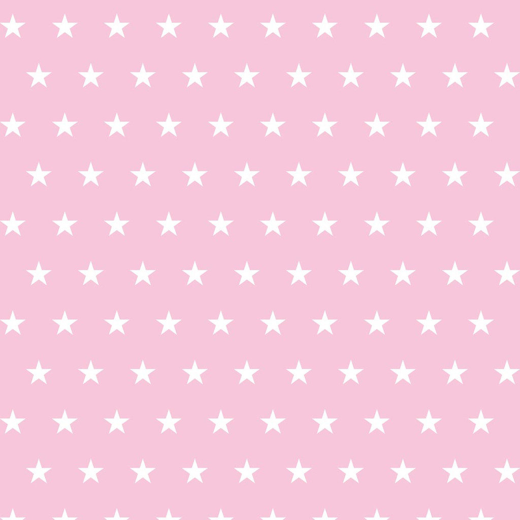 Růžová tapeta -  bílé hvězdy 5 cm - Dekoori obrázek 1