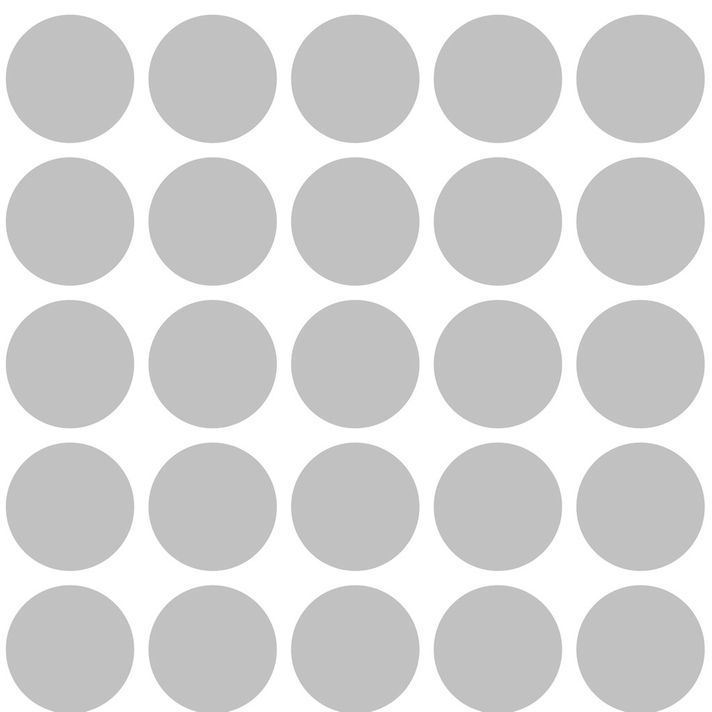 Bílá tapeta s velkými šedými puntíky, tečky 18 cm polka dot - Dekoori obrázek 1