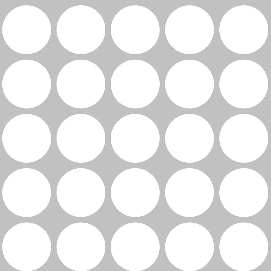 Grey and white big 18 cm dots wallpaper - Dekoori image 1