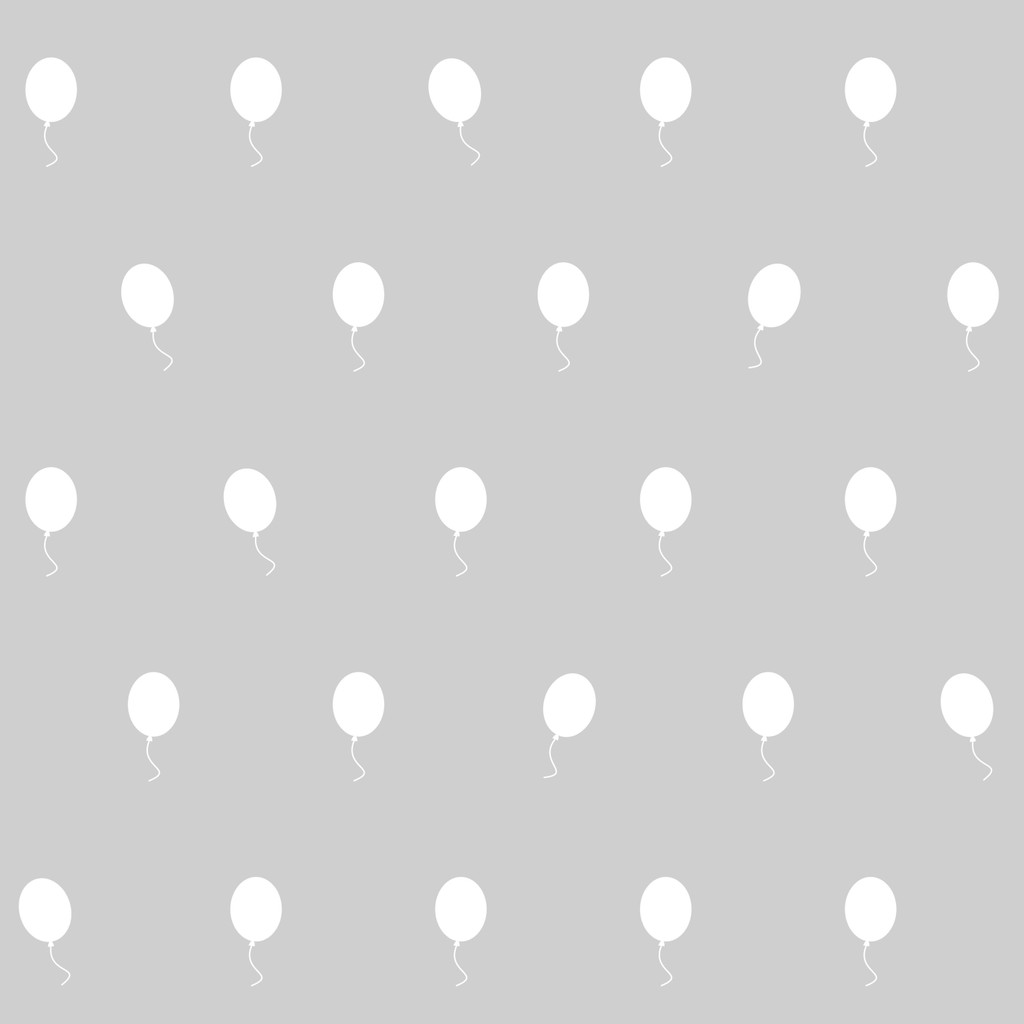 Grey wallpaper with white balloons - Dekoori image 1