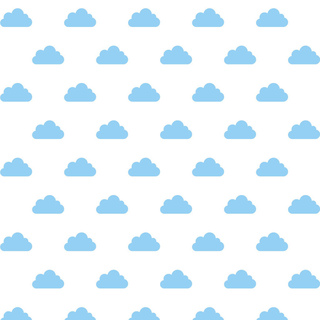 Blue clouds on white background wallpaper - Dekoori image 1