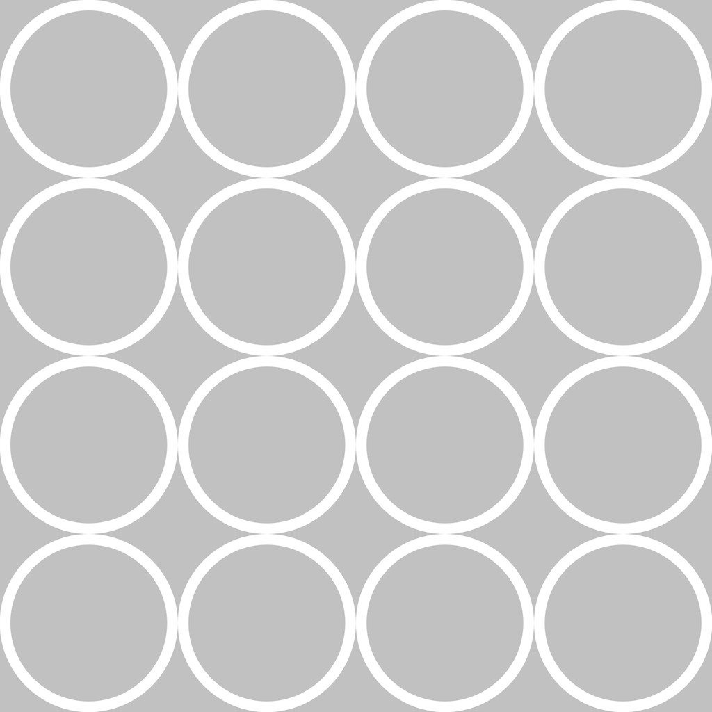 Grey wallpaper with white circles - Dekoori image 1