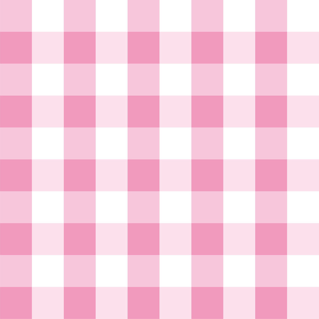 Pink and white 10 cm gingham wallpaper - Dekoori image 1