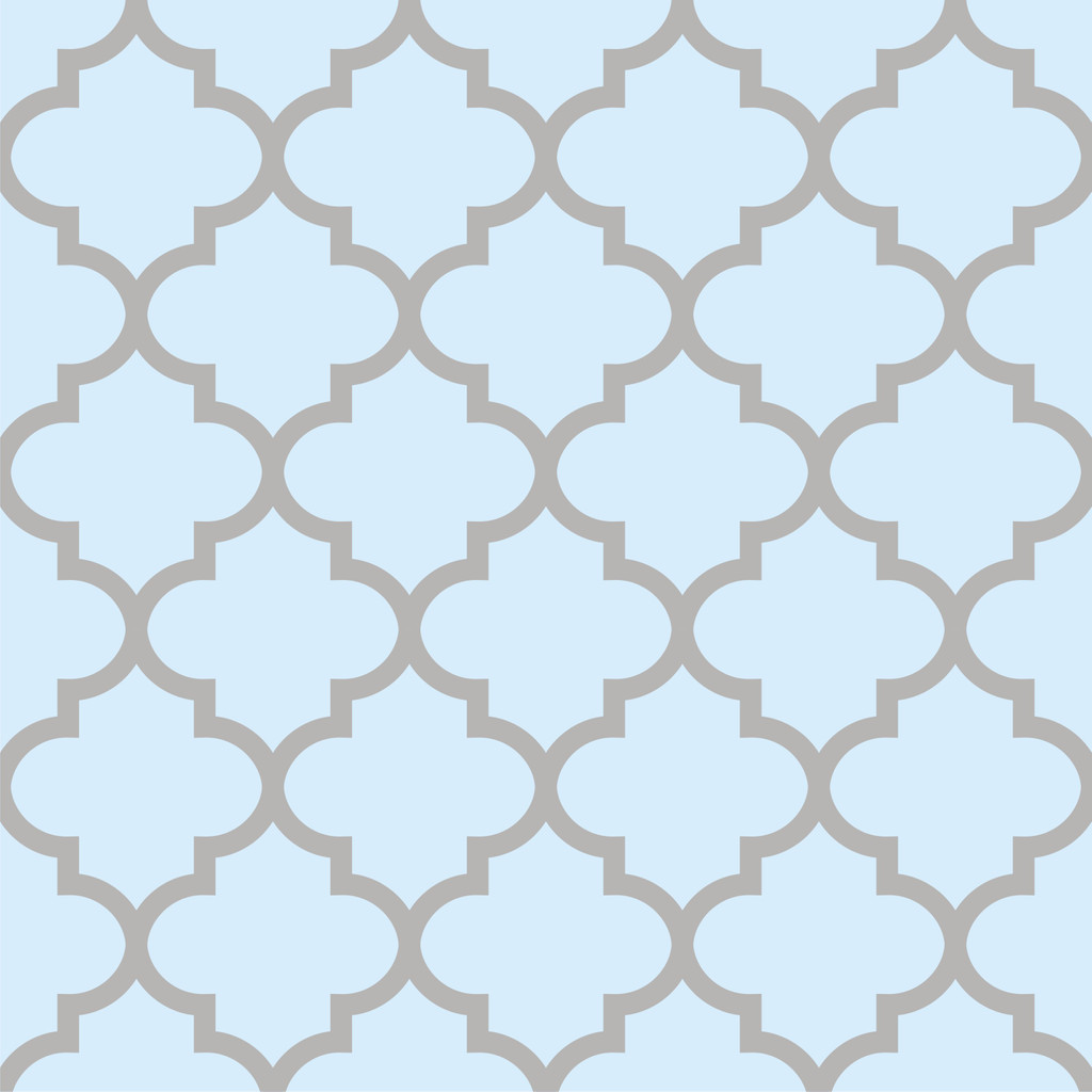Moroccan Quatrefoil Tile blue-grey pastel wallpaper - Dekoori image 1
