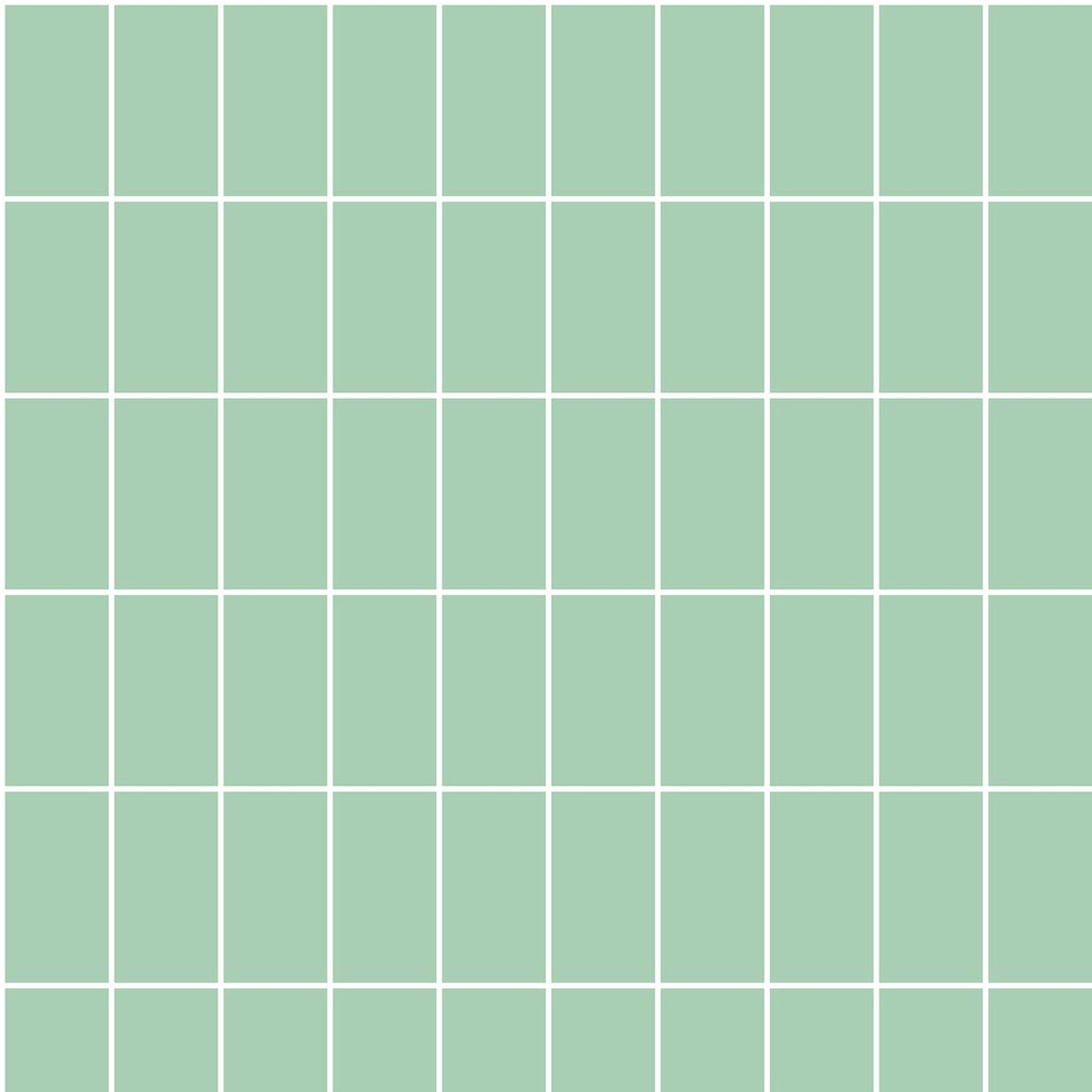 Mátově zelená tapeta z bílou mřížkou, obdélníky 0,5 cm - Dekoori obrázek 1