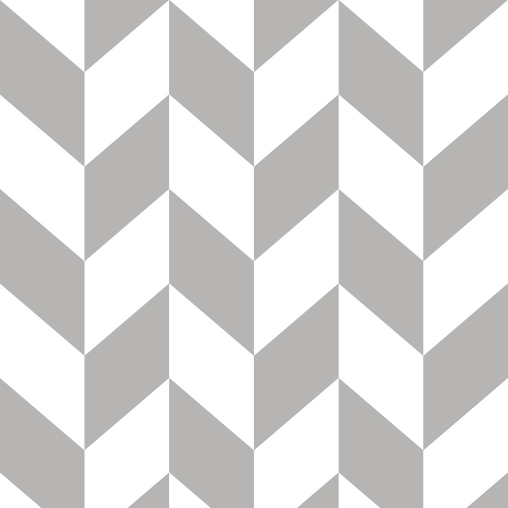 White and grey herringbone scandinavian wallpaper - Dekoori image 1