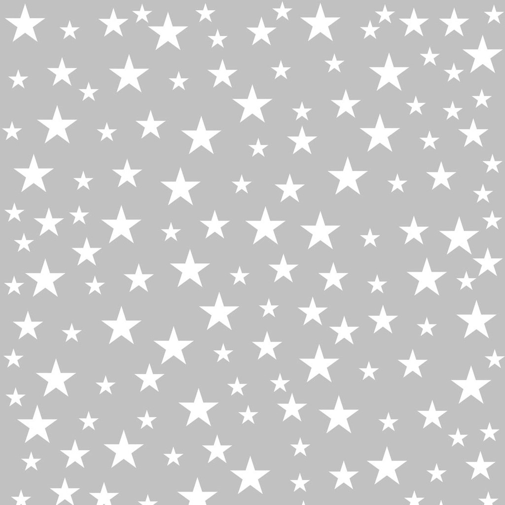 Šedo-bílá tapeta s hvězdami o velikostech 4-6-8 cm - Dekoori obrázek 1