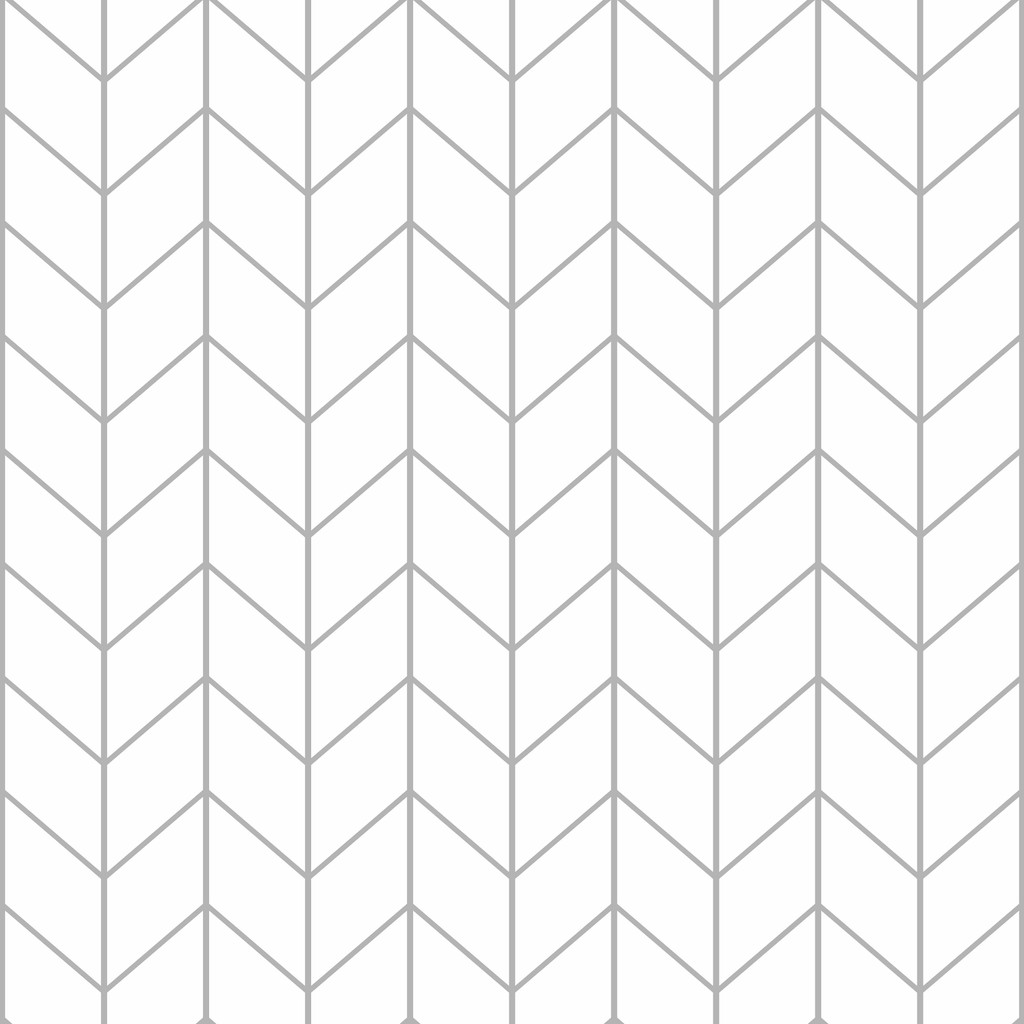 Bílá tapeta s geometrickými šedými liniemi tvořícími vzor rybí kosti, do obývacího pokoje nebo ložnice - Dekoori obrázek 1