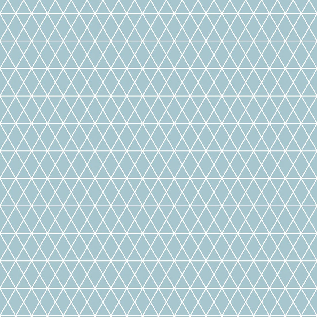 Geometrical patterned wallpaper:blue and white netting, lines, triangles and diamonds - Dekoori image 1