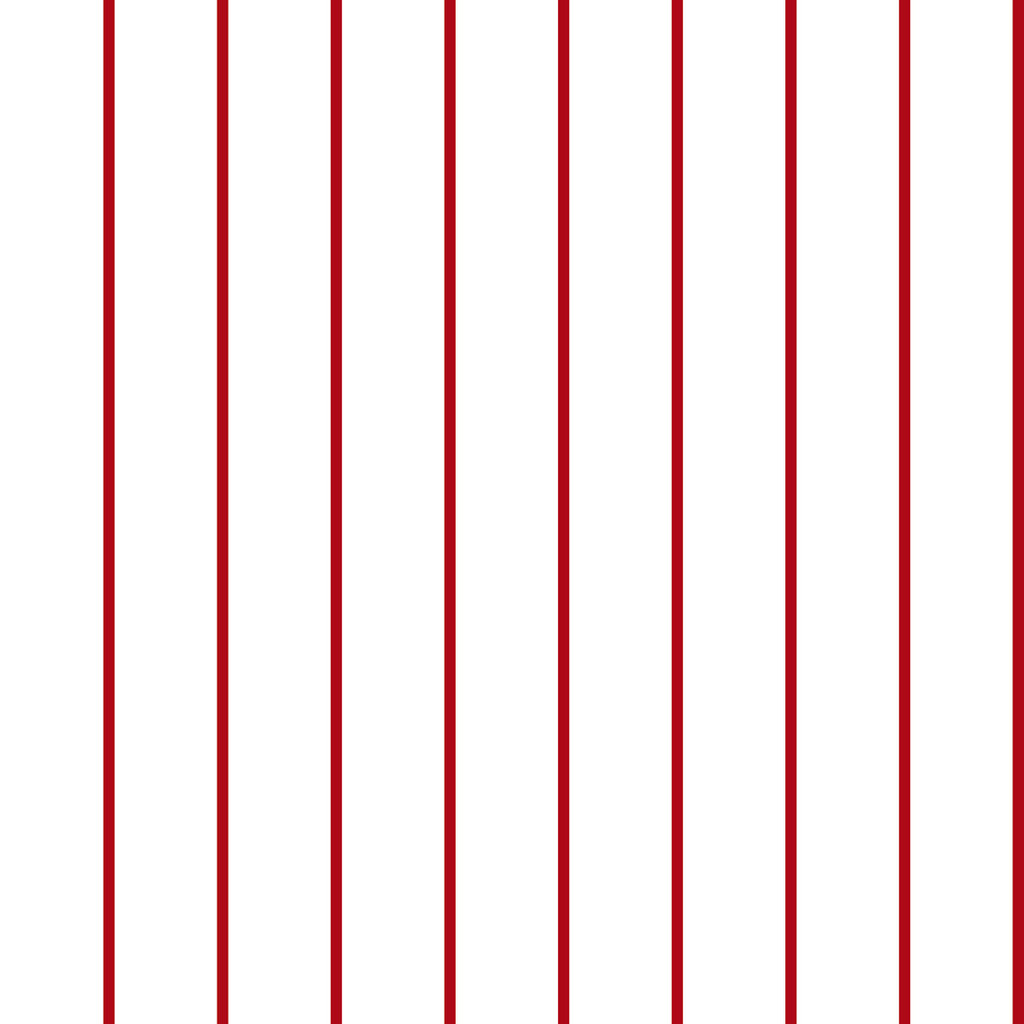 Bílá tapeta s červenými svislými proužky šířky 1 cm - Dekoori obrázek 1