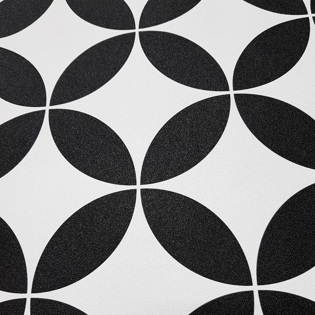 Moroccan mosaic in white and black colours, retro design wallpaper - Dekoori image 4