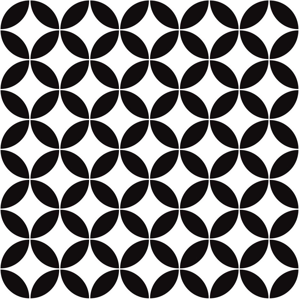 Moroccan mosaic in white and black colours, retro design wallpaper - Dekoori image 1