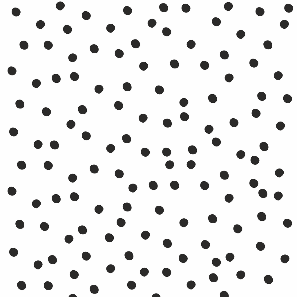 Bílá tapeta s nepravidelnými černými ok. 3 cm puntíky - Dekoori obrázek 1