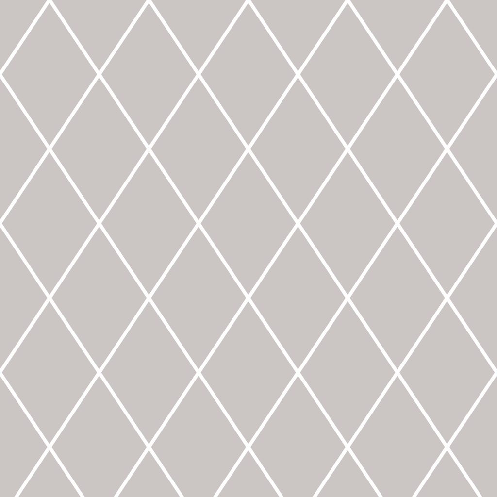 White-beige wallpaper with diamond netting (greige), white contour - Dekoori image 1