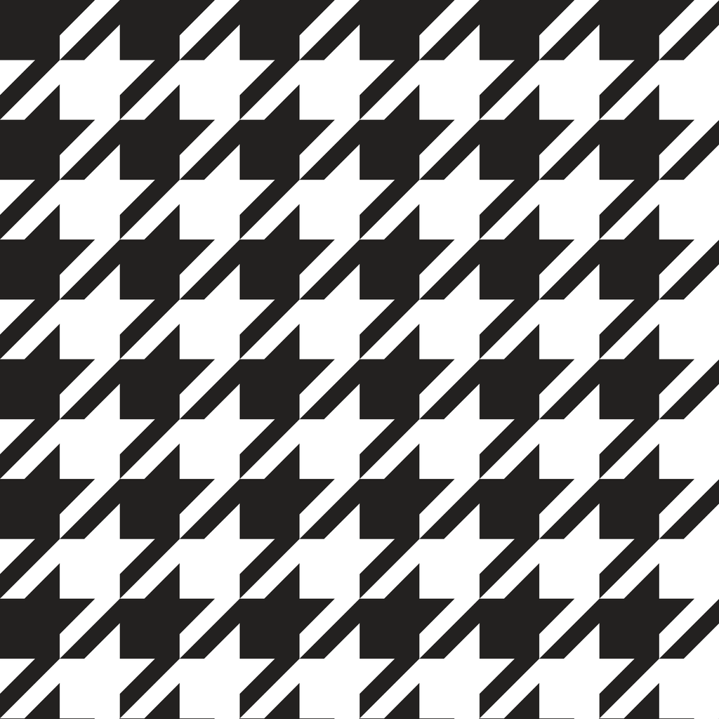 Classical wallpaper with retro pattern of black and white houndstooth - Dekoori image 1
