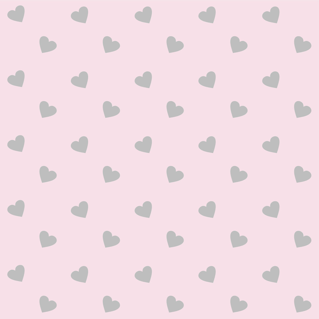 Jemná pastelově růžová tapeta s roztomilými šedými 5 cm srdíčky - Dekoori obrázek 1