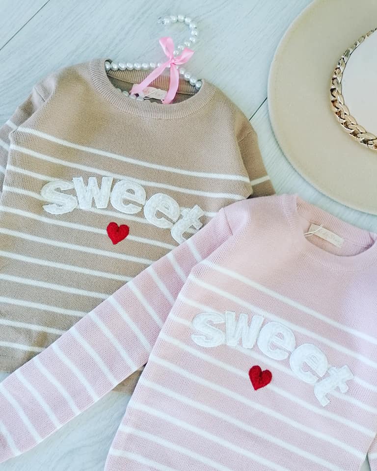 Sweterek Sweet Jasny Róż - KARMELOWY BUTIK zdjęcie 4