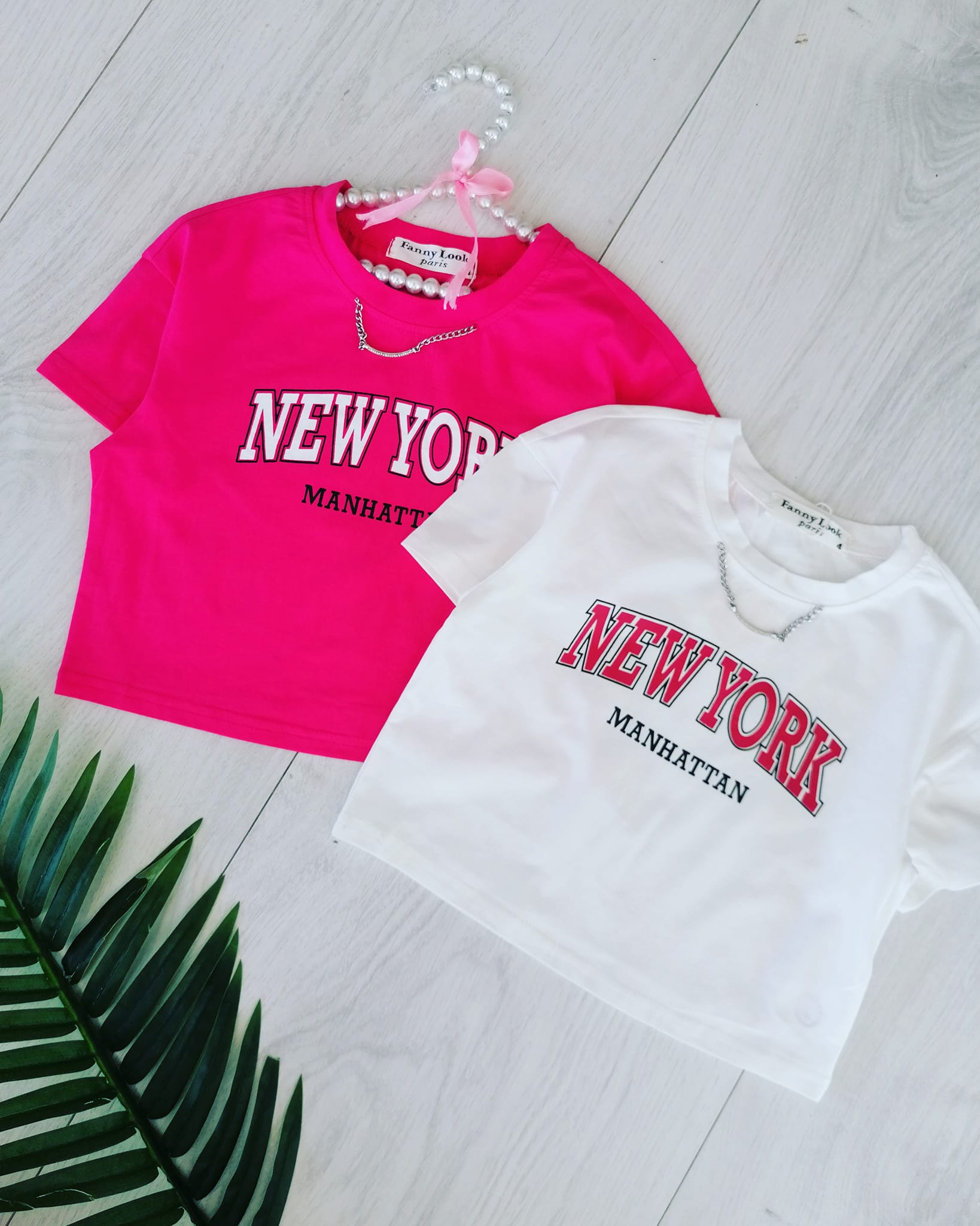 T shirt New York Fuksja - KARMELOWY BUTIK zdjęcie 2