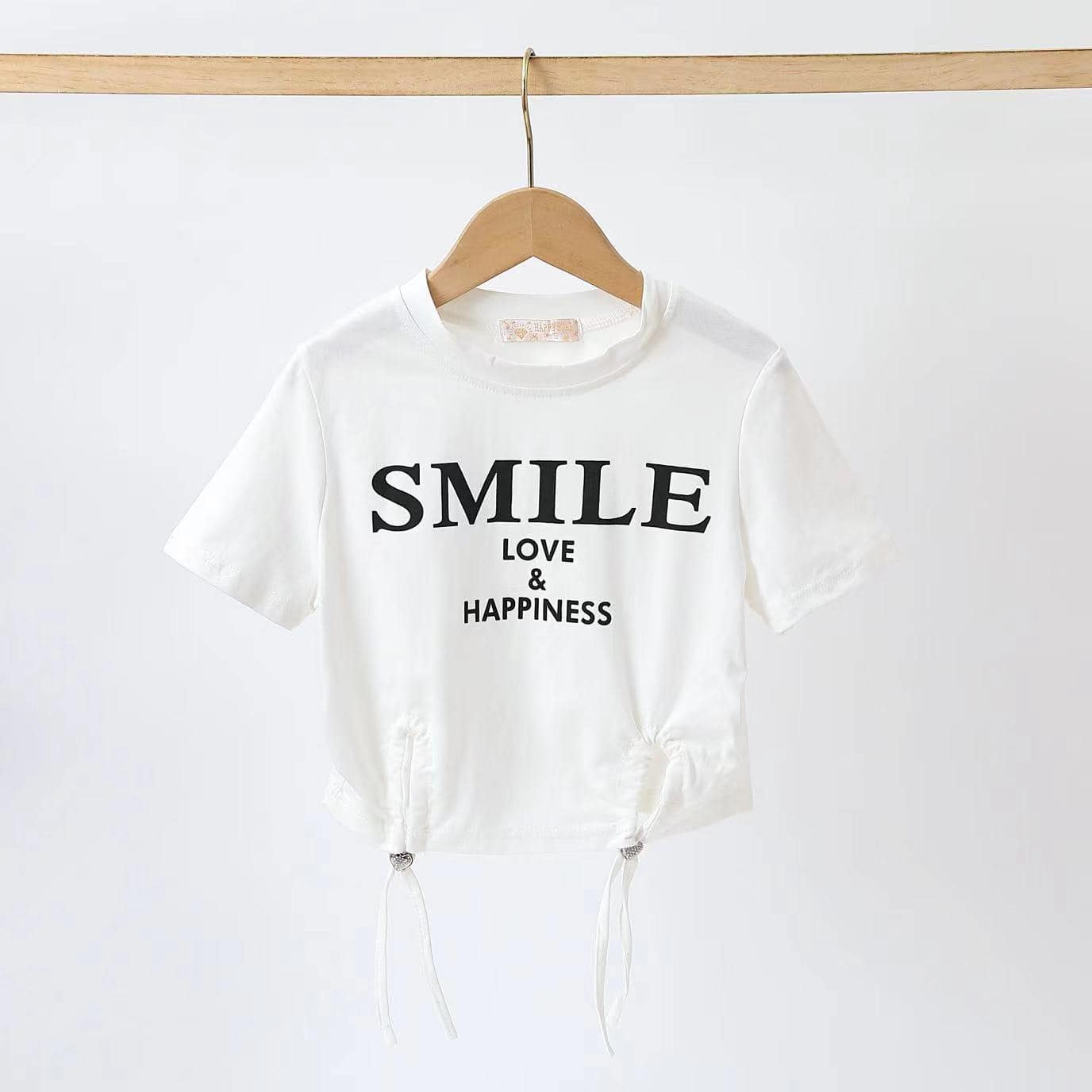 T shirt Smile Śmietankowy - KARMELOWY BUTIK zdjęcie 1