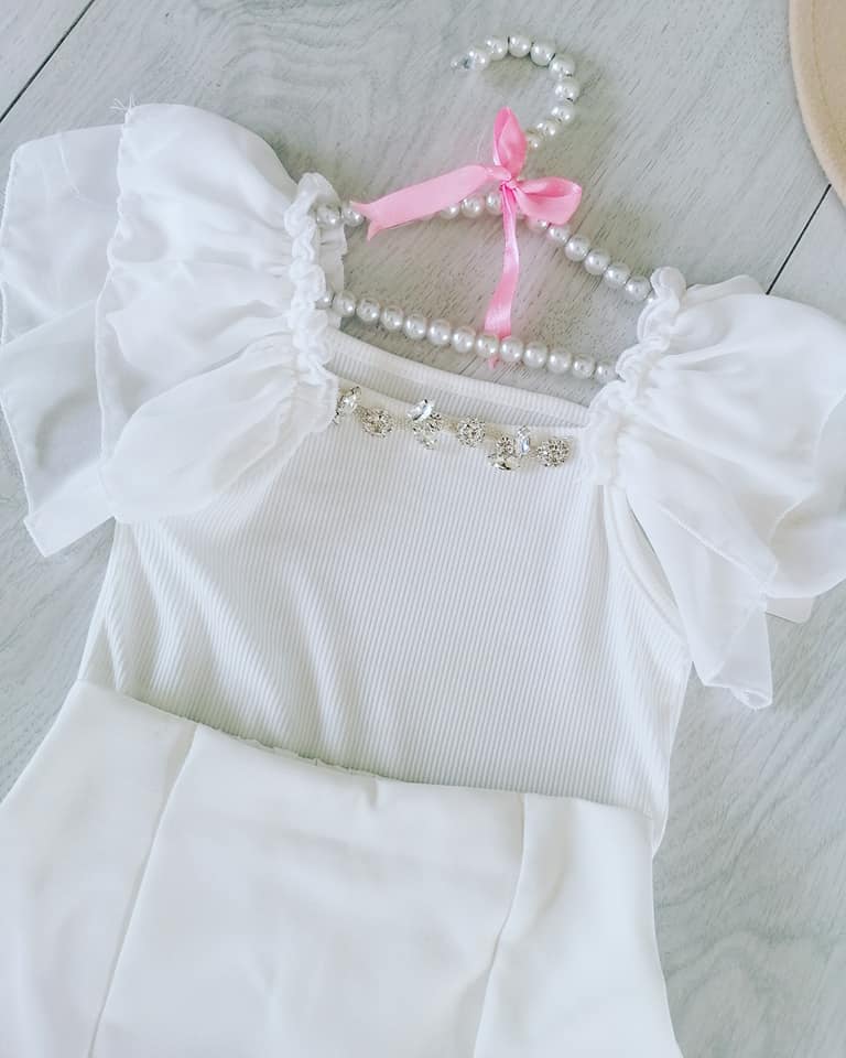 Bluzeczka Crystall Biała - KARMELOWY BUTIK zdjęcie 2