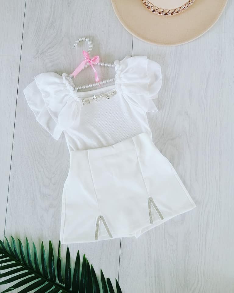 Bluzeczka Crystall Biała - KARMELOWY BUTIK zdjęcie 1