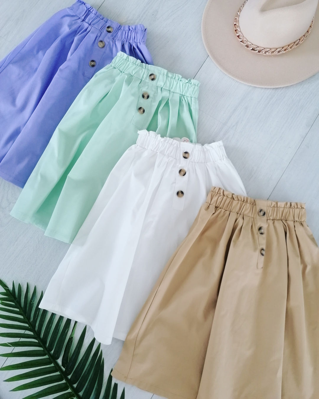 Spódniczka z Guziczkami Miętowa - KARMELOWY BUTIK zdjęcie 3
