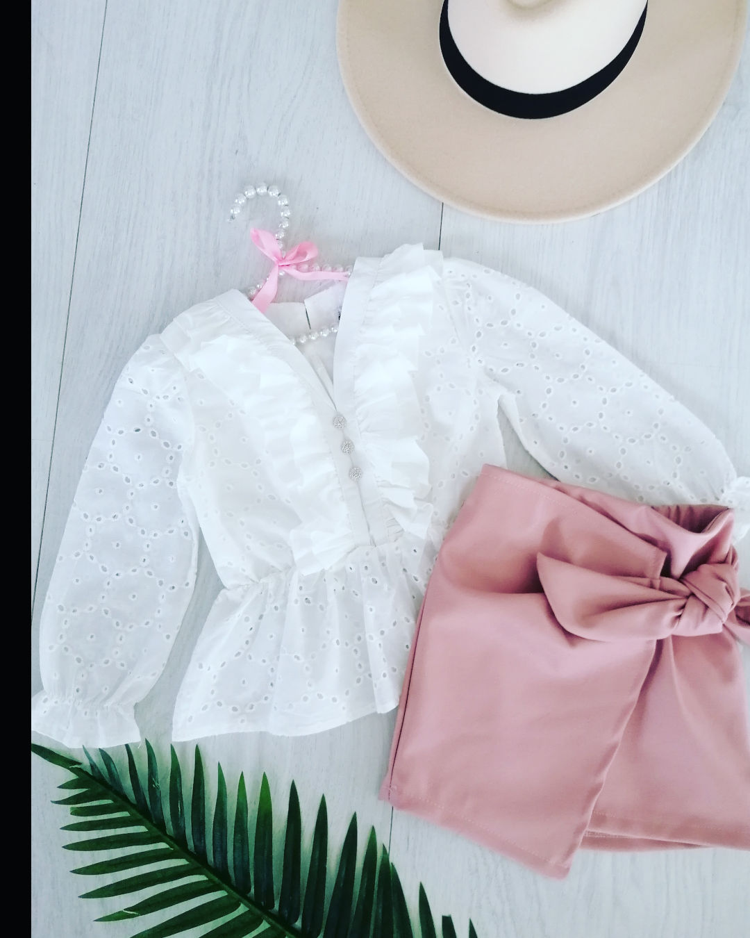 Spódniczka Molly Pudrowa - KARMELOWY BUTIK zdjęcie 1