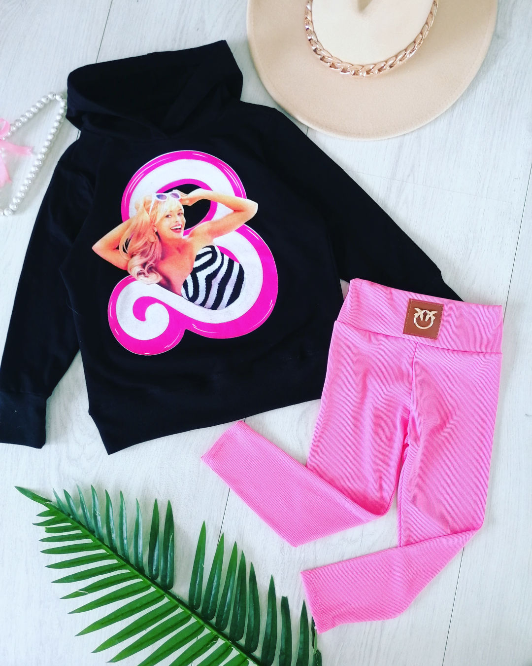 Legginsy Basic Różowe - KARMELOWY BUTIK zdjęcie 4