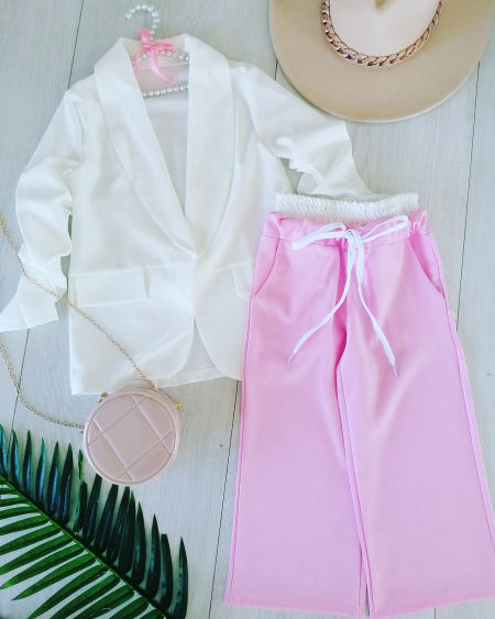 Spodnie Siesta Różowe - KARMELOWY BUTIK zdjęcie 1