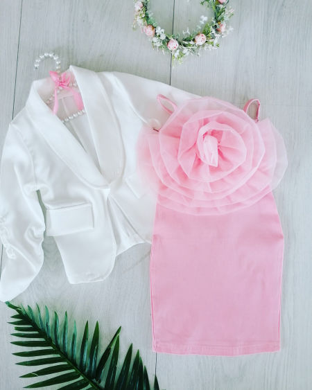 Sukienka Cloe Jasny Róż - KARMELOWY BUTIK zdjęcie 2