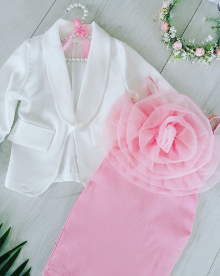 Sukienka Cloe Jasny Róż - KARMELOWY BUTIK zdjęcie 3