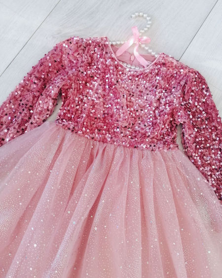 Sukienka Sparkle Różowa - KARMELOWY BUTIK zdjęcie 2