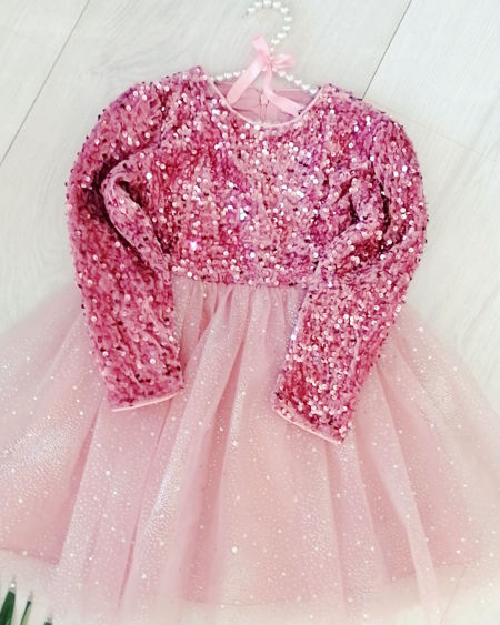 Sukienka Sparkle Różowa - KARMELOWY BUTIK zdjęcie 4